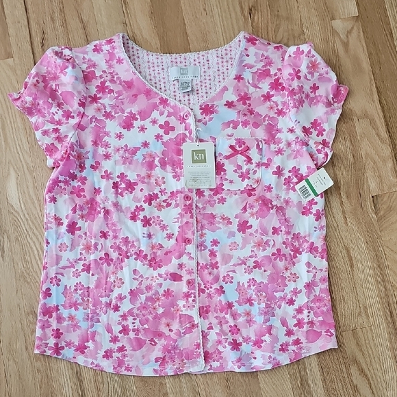 Karen Neuburger Pink and White Floral Pajama Set - Picture 10 of 11